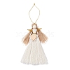 3Pcs 3 Colors Handmade Macrame Cotton Cord Angel Pendant Decorations HJEW-JM02669-3