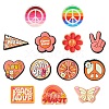 26Pcs 13 Styles Peace Themed PVC Plastic Beads PVC-CJ0001-02-1