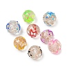 Luminous Handmade Enamel Gold Sand Glass Beads Strands LAMP-U004-08-2