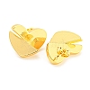 Rack Plating Brass Heart Stud Earrings EJEW-A028-32G-2