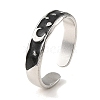 304 Stainless Steel Enamel Open Cuff Rings for Women RJEW-F166-16P-02-1