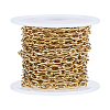 304 Stainless Steel Textured Cable Chains CHS-WH0020-004G-6