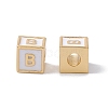 Rack Plating Brass Enamel Beads KK-B060-04G-04B-1