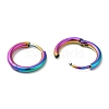 Ion Plating(IP) Titanium Alloy Huggie Hoop Earrings for Women EJEW-A100-01A-RC-2