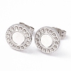 304 Stainless Steel Stud Earring Findings EJEW-G338-01P-1