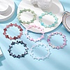 7Pcs 7 Colors Cross Acrylic Beads Stretch Bracelets for Women Men BJEW-JB11434-1