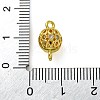 Brass Micro Pave Clear Cubic Zirconia Connector Charms KK-A230-06A-G-3