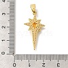 Brass Cubic Zirconia Pendants KK-M295-09G-3