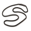 304 Stainless Steel Wheat Chain Necklaces for Women Men NJEW-A033-03B-AS-2