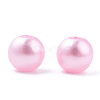 Spray Painted ABS Plastic Imitation Pearl Beads OACR-T015-05A-17-2