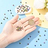 50Pcs 5 Colors Heart Rack Plating Brass Glass Charms KK-YW0004-09G-4