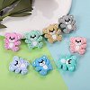 16Pcs 8 Colors Cartoon Bear Silicone Beads JX699A-5