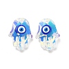 Evil Eye Glass Pendants G-P485-02C-2