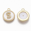 Brass Micro Pave Cubic Zirconia Pendants KK-T062-04S-NF-2