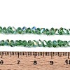 Electroplate Transparent Glass Beads Strands GLAA-N021-4mm-27-2