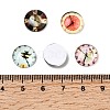 Clock Printed Glass Cabochons GGLA-A002-12mm-YY-4