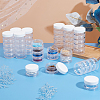Plastic Bead Screw Together Stacking Jars CON-WH0092-53B-5