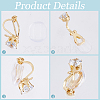 SOFPLATE 32Pcs 2 Colors Brass Clip-on Earring Findings KK-SP0001-25-6