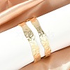 Rack Plating Brass Open Cuff Bangle for Women BJEW-A137-01G-4