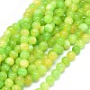 Natural Dyed Jade Beads Strands G-F601-A32-1