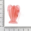Synthetic Cherry Quartz Glass Angel Figurine DJEW-N006-01A-06-3