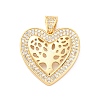Brass Micro Pave Cubic Zirconia Pendants KK-D325-59G-02-1