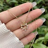 Brass Pave Cubic Zirconia Heart Pendant Necklaces for Women WG4AE4E-02-1