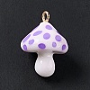 Opaque Resin Pendants RESI-G057-01B-2