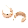 Rack Plating C-Shaped Brass Stud Earrings EJEW-M090-04G-2