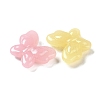 Plated Jelly Opaque Acrylic Beads OACR-G033-02-2