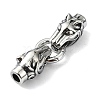 Tibetan Style 304 Stainless Steel Spring Gate Rings FIND-Z046-04AS-04-2