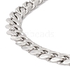 304 Stainless Steel Cuban Link Chains Bracelet for Men Women STAS-E001-06P-2