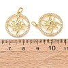 Brass Micro Pave Orange Cubic Zirconia Pendants CU-E003-16G-D-3