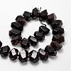 Natural Black Tourmaline Bead Strands G-H038-11-2