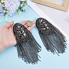 2Pcs Iron Tassel Chain Shoulder Epaulettes DIY-HY0003-62B-3