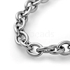 Tarnish Resistant 304 Stainless Steel Cable Chain Bracelets X-BJEW-G618-04P-2