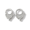 Brass Micro Pave Cubic Zirconia Lobster Claw Clasps KK-F893-06P-1