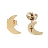Vacuum Plating 304 Stainless Steel Stud Earrings for Women EJEW-A048-46H-G-2