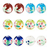 12Pcs 6 Colors Handmade Porcelain Beads PORC-TA0001-51-1