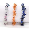 Chip Natural Gemstone Beaded Stretch Bracelets Sets X-BJEW-JB05700-3