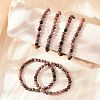 Natural Rhodonite Stretch Bracelets BJEW-JB04557-01-5