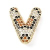 Brass Micro Pave Cubic Zirconia Pendants KK-Z108-02G-V-1
