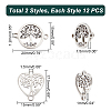 Unicraftale 24Pcs 2 Styles 201 Stainless Steel Connector Charms STAS-UN0042-38-3