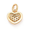 Eco-Friendly Brass Micro Pave Clear Cubic Zirconia Pendants KK-M225-02G-2