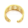 Real 18K Gold Plated Titanium Steel Cuff Earrings EJEW-D072-01A-G-3