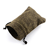 Polyester Imitation Burlap Packing Pouches Drawstring Bags ABAG-R005-9x12-05-2