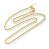 Brass Wheat Chain Adjustable Slider Necklaces for Women NJEW-M045-03G-1