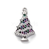 Christmas Series Brass Micro Pave Cubic Zirconia Pendants KK-Q010-01P-05-1