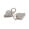 Rack Plating Brass Micro Pave Clear Cubic Zirconia Pendants KK-E081-13P-3