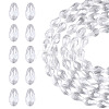 5 Strands Transparent Teardrop Glass Beads Strands GLAA-TA0004-21A-1